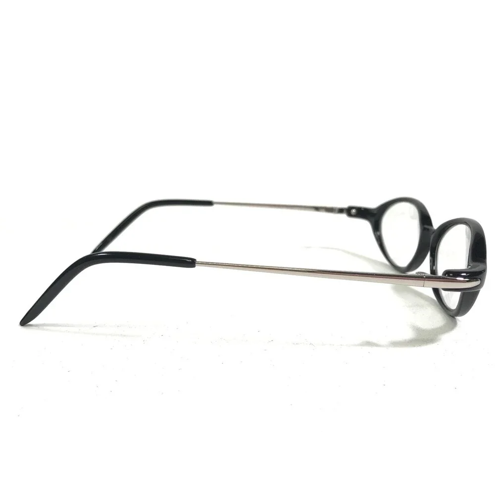 Oliver Peoples OP-543 BK Eyeglasses Frames Black Silver Round Full Rim 45-16-120